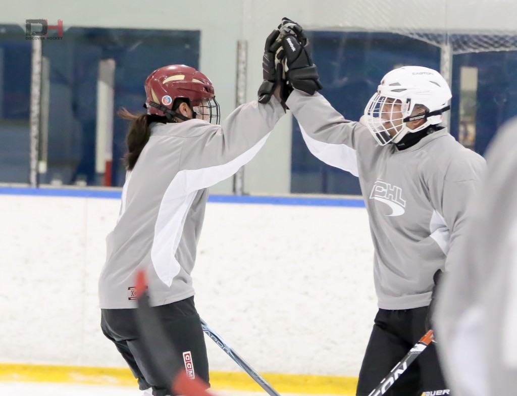 “There’s nothing to be nervous about!” Daina Learns To Play Hockey