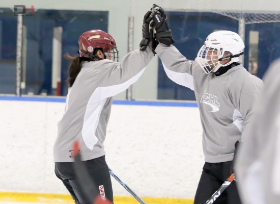 “There’s nothing to be nervous about!” Daina Learns To Play Hockey