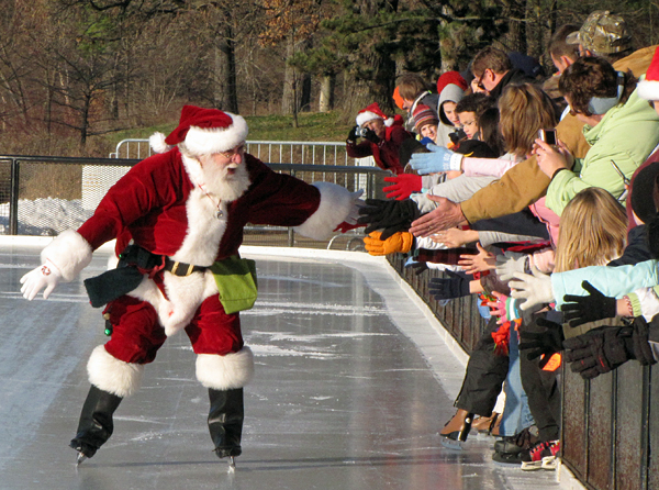 You better watch out, you better not cry – Santa is coming to town and he has his skates!